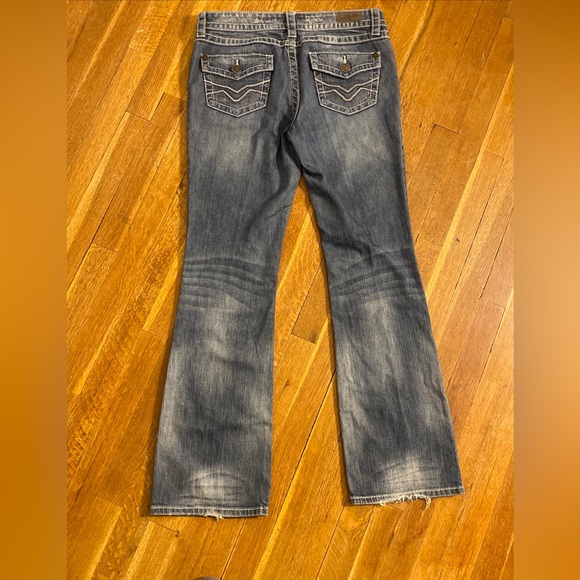 Harley Davidson Jeans Womens 10 Tall Denim Pants Boot Cut Flap Pockets 32”x31” - Picture 5 of 13